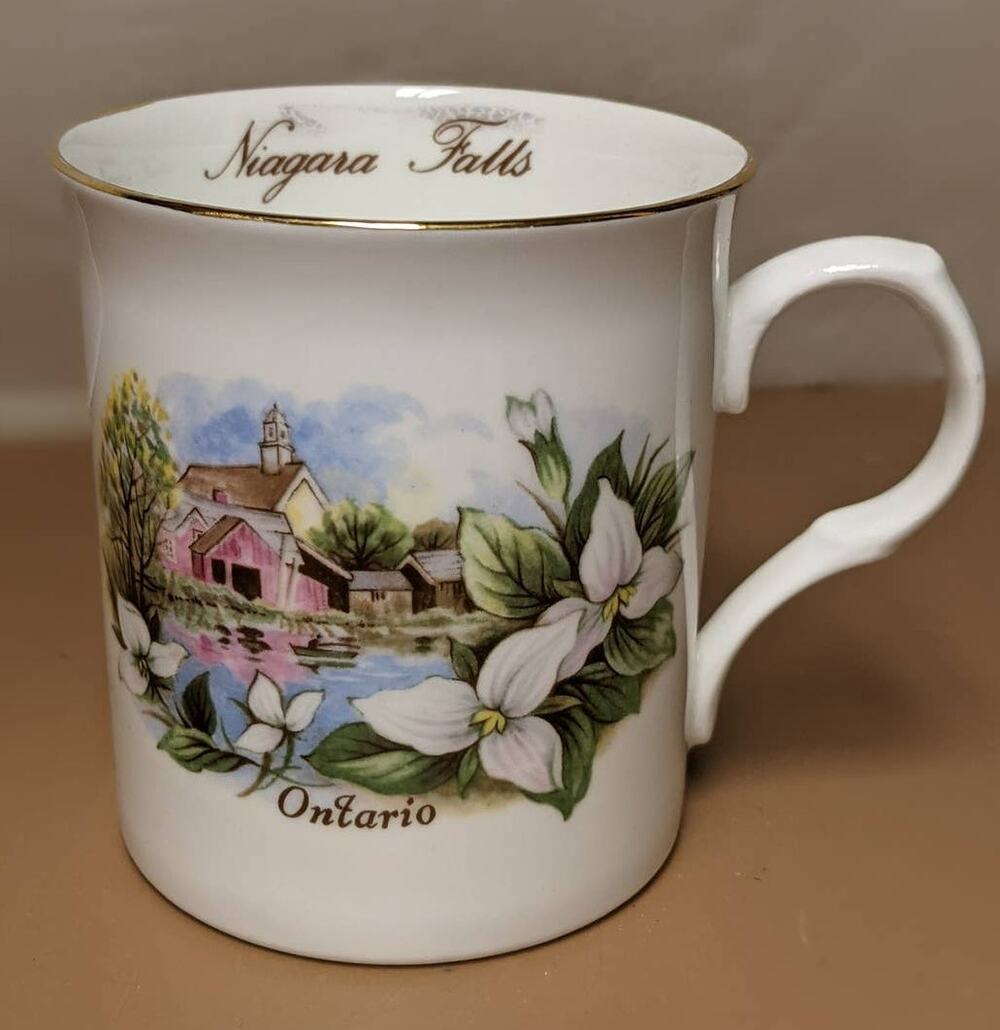 Crown Trent Vintage China Niagara Falls Souvenir Mug Tea Cup Ontario Canada